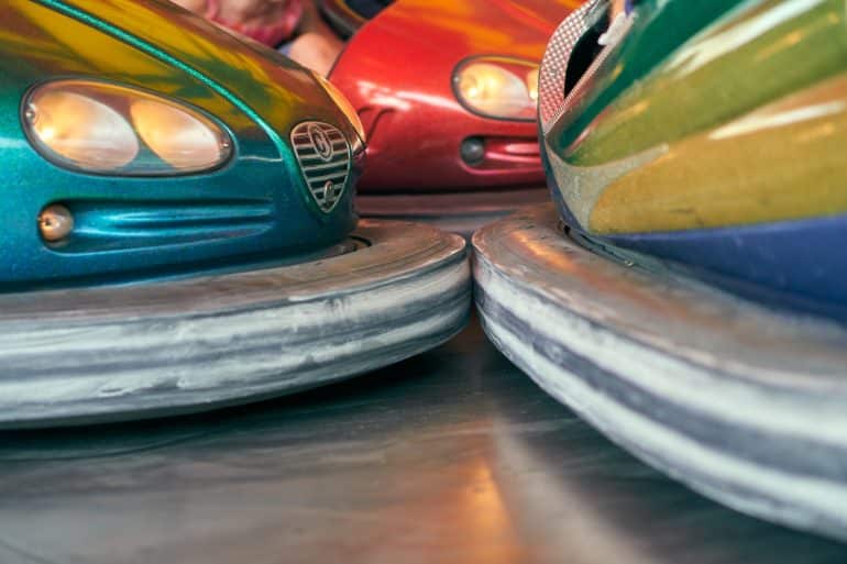 Photo of bumper cars by Markus Distelrath from Pixabay