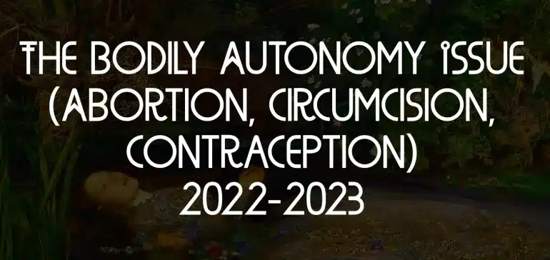 Bodily autonomy issue- abortion, circumcision-contraception-poems