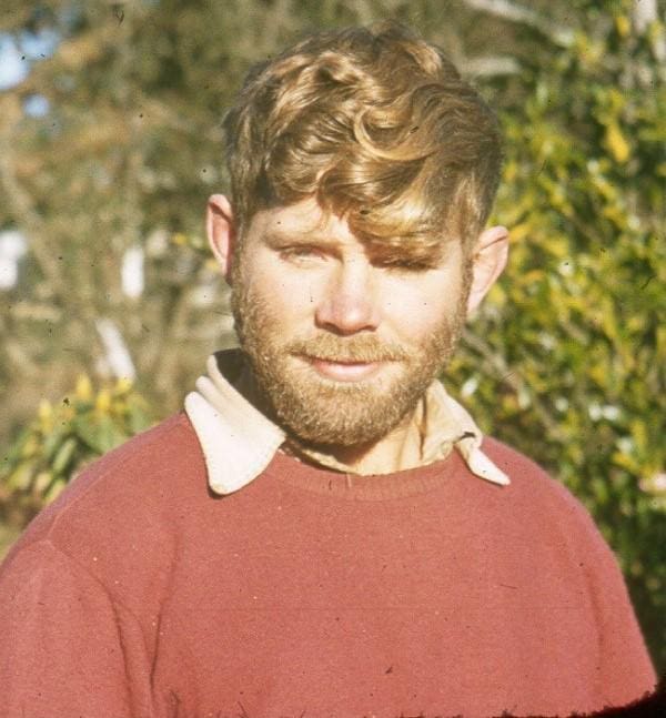 Dad as a young man in the garden 